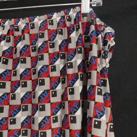 Handmade "AF" and Geometric Print Elastic Lounge / Pajama Pants | 18.5 waist - Picture 12 of 16